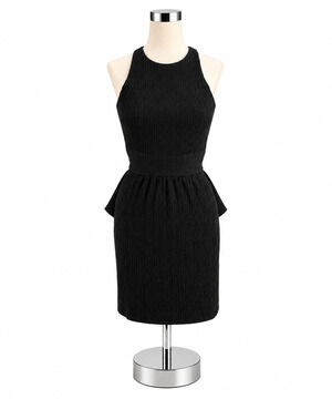 BCBGeneration Black Sleeveless Halter Peplum Cocktail Dress - Size 2